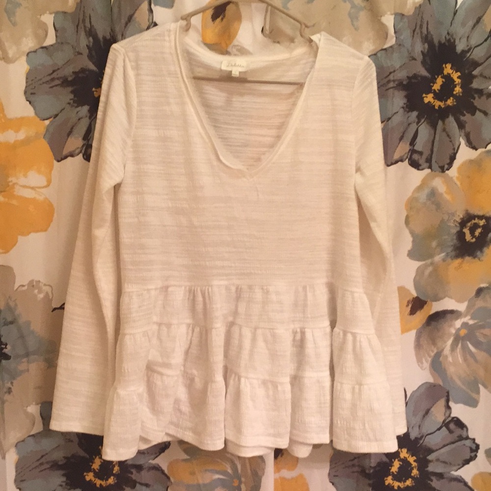 Anthropology Deletta peplum top READ DESCRIPTION
